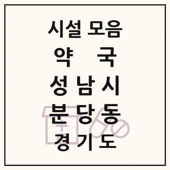 경기도 성남시 분당동 약국 목록